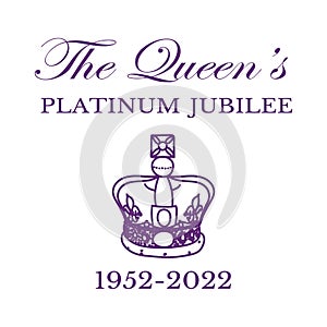 The Queens Platinum Jubilee crown celebration poster of Queen Elizabeth