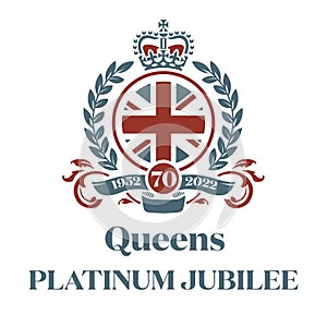 The Queens Platinum Jubilee 1952 - 2022 vector illustration photo