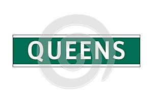 Queens sign in New York city