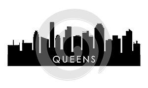 Queens skyline silhouette.