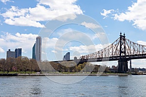 The Queensboro Bridge near Queensbridge Park along the East River in Long Island City Queens New York