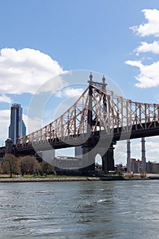 The Queensboro Bridge near Queensbridge Park along the East River in Long Island City Queens New York