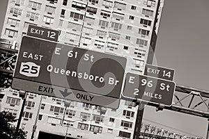 Queensboro bridge sign