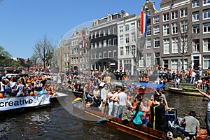 Queensday in Amsterdam
