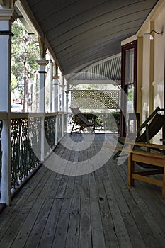 Queenslander with ornate balustrade work