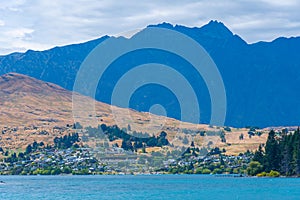 Queenstown at lake Wakatipu in New Zealand