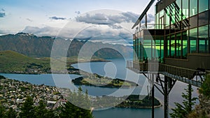 Queenstown, New Zealand in Panoramic View.