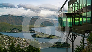 Queenstown, New Zealand in Panoramic View.