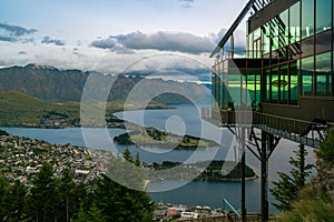 Queenstown, New Zealand in Panoramic View.