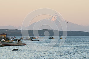 Quellon Port at Dusk - Chiloe - Chile