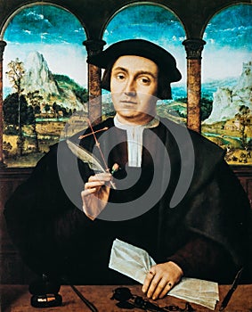 Quentin Massys, Portrait Of A Man. Quentin Matsys Was A Flemish Painter In Early Netherlandish Tradition. Regarded As