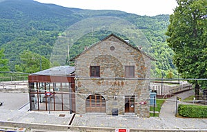 Queralbs station, Vall de Nuria rack railway in Barcelona Spain