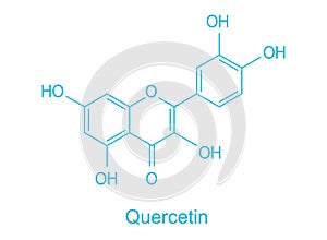Quercetin chemical formula, molecular structure