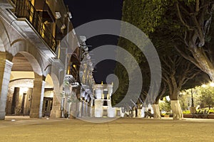 Queretaro main square at night