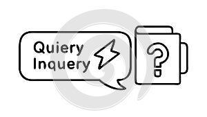 Query and Inquiry Dialogue Icons, vector design Generative AI