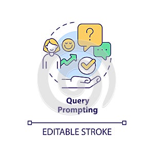 Query prompting concept icon
