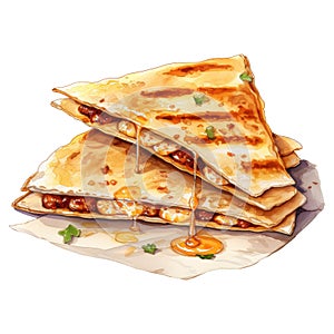 Quesadilla with Melted Cheese Stretching