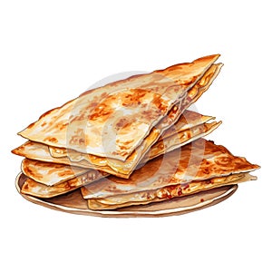 Quesadilla with Melted Cheese Stretching