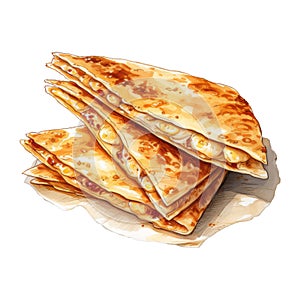 Quesadilla with Melted Cheese Stretching