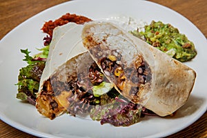 Quesadilla with salad