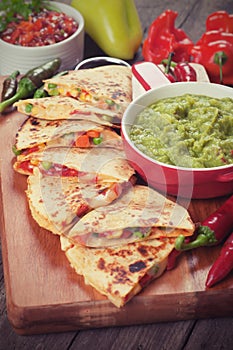 Quesadillas with guacamole