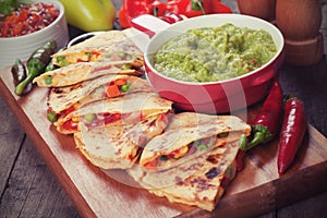 Quesadillas with guacamole