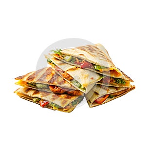 quesadillas with white background