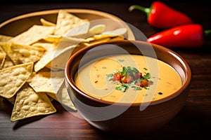 Queso Dip: Melted Cheese Delight with Tomatoes and Green Chilies