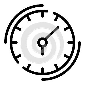 Quest clock icon, outline style
