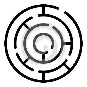 Quest labyrint icon, outline style