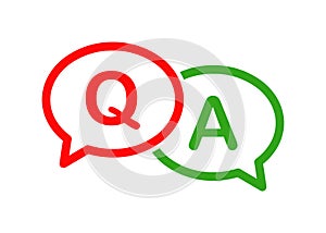 Question and answer bubble icon