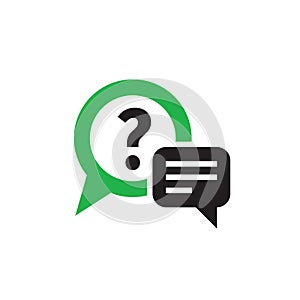Question answer chat icon design. Consulting help sign. Vector illustration.