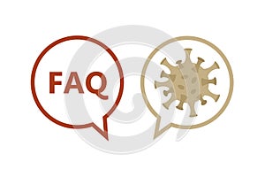 Question and answer faq virus info graphic