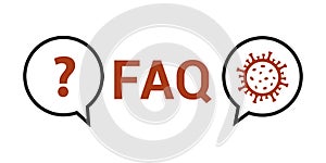 Question and answer faq virus info graphic