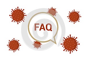 Question and answer faq virus info graphic
