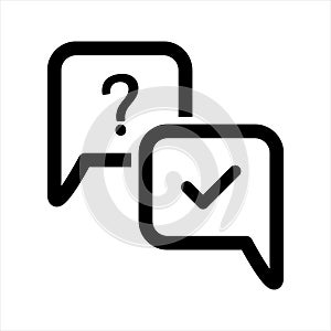 Question answer icon. Interview Question Icon.