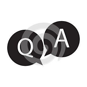 Question and Answer icon vector Q and A sign information center for your website design, logo, app, UI. illustration, EPS 10