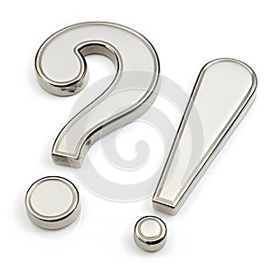 Question and Answer isolated on white background