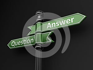 Question and answer pointers on signpost