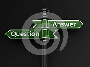 Question and answer pointers on signpost