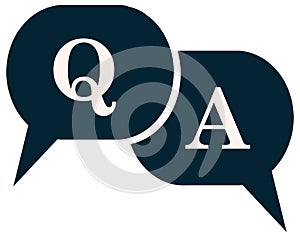 Question and Answer Q A Speech Balloon Icon.