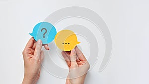 Question and Answer Speech Bubbles Customer Support