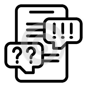 Question and answer speech bubbles icon