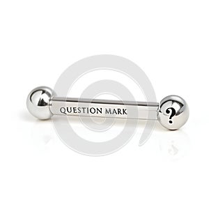Question bar isolated on white background
