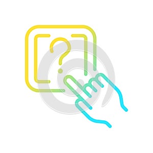 Question button gradient linear vector icon