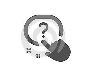 Question button icon. Ask help sign. Vector