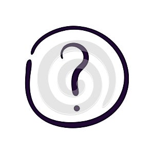 Question button icon vector illustration on white background