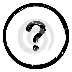 Question button icon vector illustration on white background