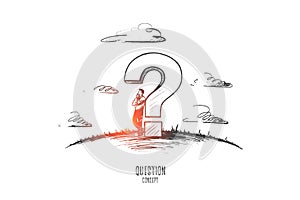 Question concept. Hand drawn isolated vector.