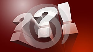 Question Exclamation Marks 3D Illustration
